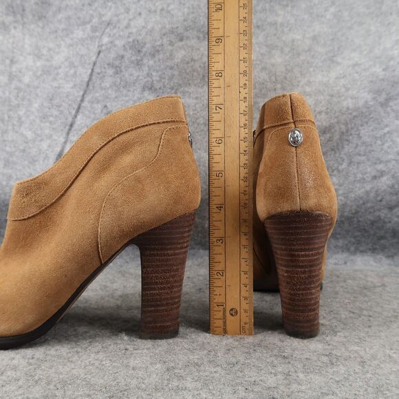 Crown Vintage Shoes Womens 9 Bootie Block Heel Fashion Western Leather Classic - Picture 6 of 16